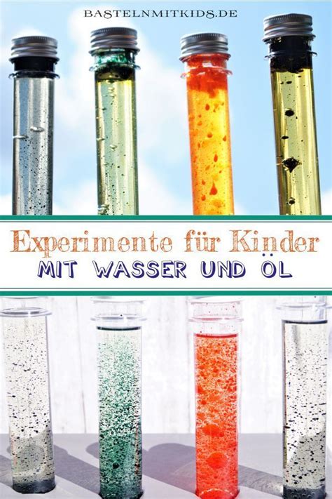 Experimente Mit Wasser Und Öl Experimente Kinder Experimente Mit