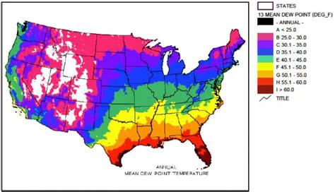 Us Humidity Map United States Humidity Map Usa