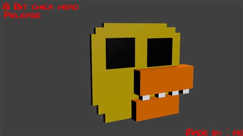 [Blender Release] 8 Bit Chica Head by Bon609 on DeviantArt