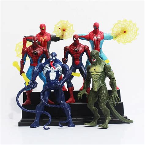 6pcsset 17cm Spiderman Spider Man Pvc Action Figure Collectable Model