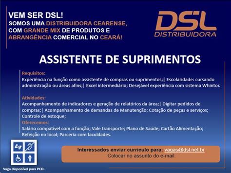 Vaga Para Assistente De Suprimentos Portal Vagas