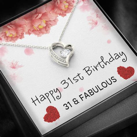 31st Birthday Gifts for Women - 31 & Fabulous Necklace for Her 31 Year ...