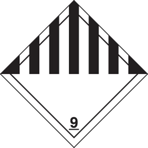 Hazard Class 9 Miscellaneous Dangerous Goods Dot Shipping Labels Msl903