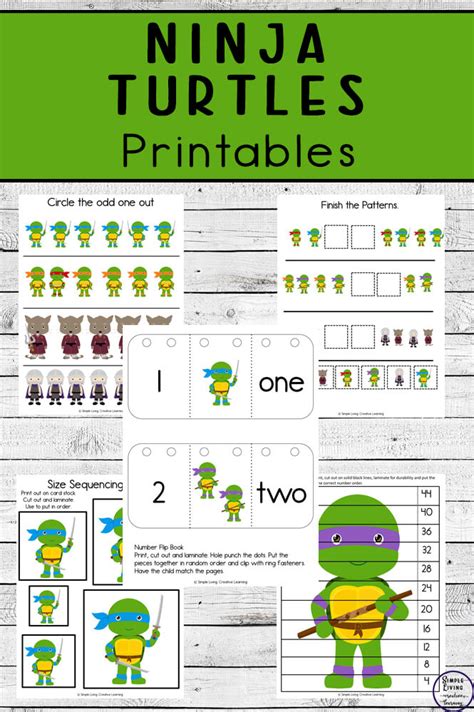 Ninja Turtles Printable Pack - Simple Living. Creative Learning