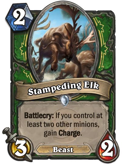 Stampeding Elk Common Hunter 2 Drop Rcustomhearthstone