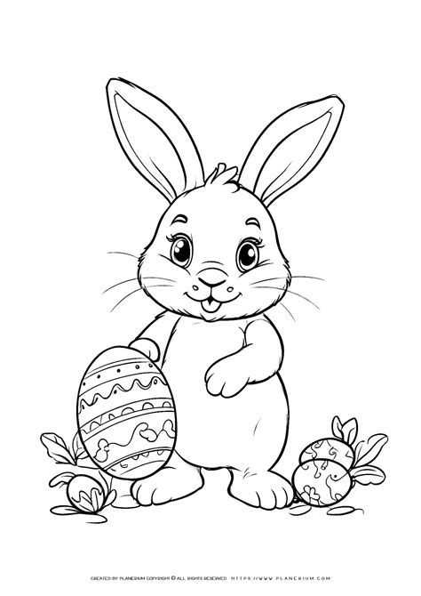 Easter Delight: Free Bunny-Themed Coloring Page for Kids