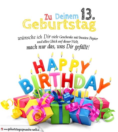 Geburtstagskarten Zum Ausdrucken 13 Geburtstag Geburtstagssprüche Welt