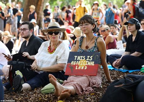 Naked Woman Arrested At The Invasion Day March Protesting Against The Date Of Australia Day