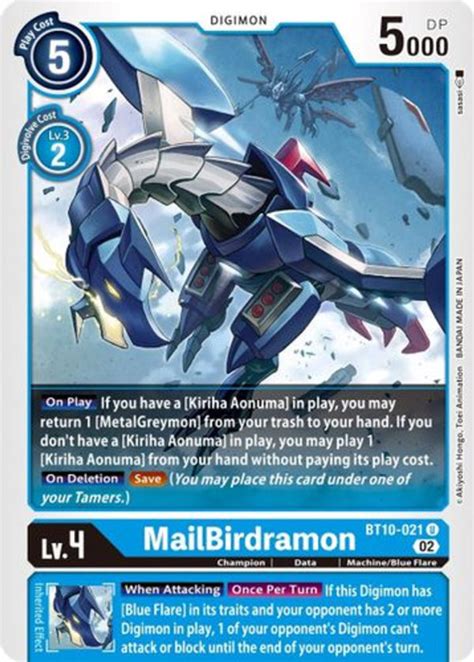 Mailbirdramon Bt Xros Encounter Uncommon Shady Bloom