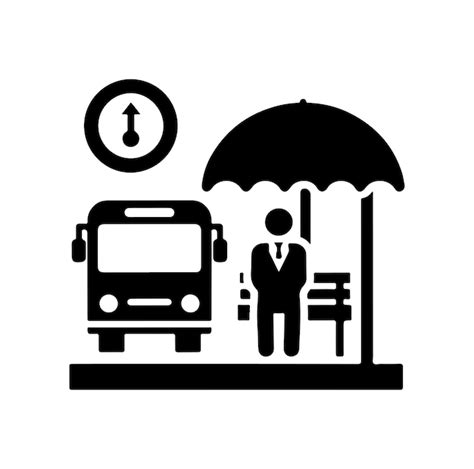 Premium Vector Bus Stop Icon Vector Illustration