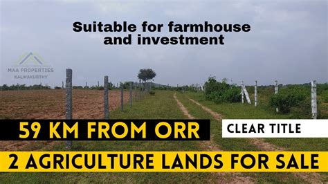 Agriculture Land For Sale In Telangana Near Kalwakurthy Suitable