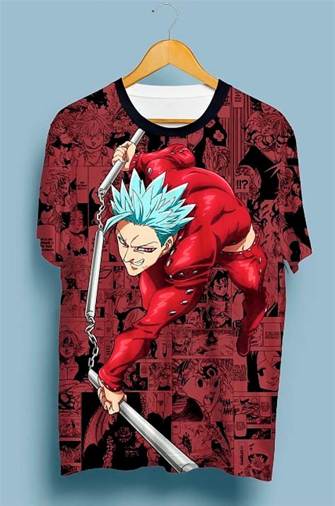 Camiseta De Anime UNISEX De Seven Deadly Sins Ban Camisa De Nanatsu No