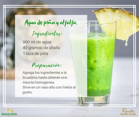 Agua De Pi A Y Alfalfa Bienestar Infinito