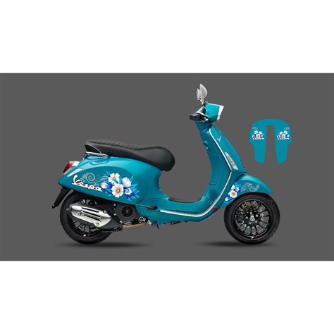 Jual Striping Sticker Bahan Transparan Vespa Matic Sprint Motif Flower