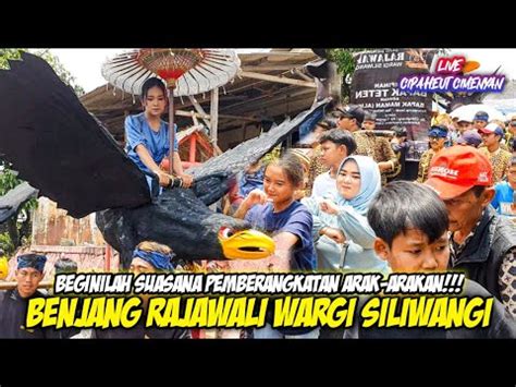 Beginilah Suasana Pemberangkatan Arak Arakan Benjang Rajawali Wargi