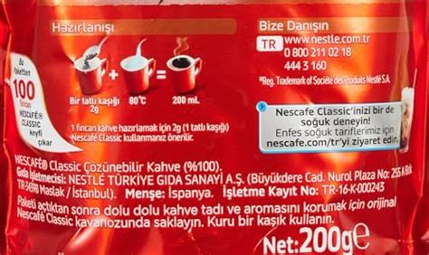 Nescafe Classic Z Nebilir Kahve Ekopaket G Mavikututr Mavikutu