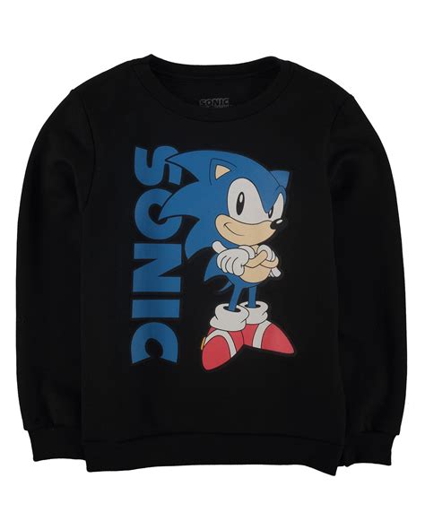 Riachuelo Blusa Moletom Infantil Manga Longa Sonic Preto Tam A