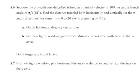 Solved The Distance A Projectile Travels When Fired At An Chegg