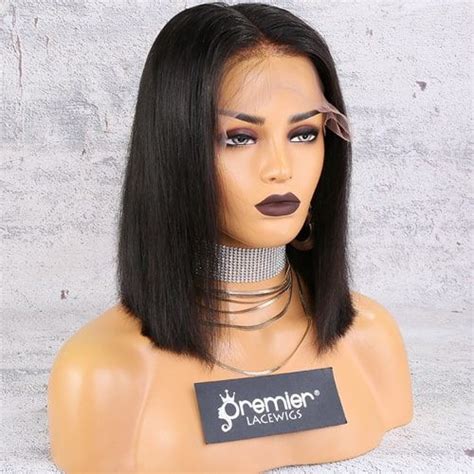 13x6 Lace Frontal Wigmiddle Part Bob Stylesilky Straight Pre Bleached Knots Only For