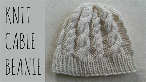 Cable Beanie Easy Knit Pattern Tutorial YouTube