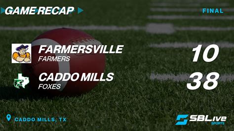 Farmersville vs Caddo Mills Football - Nov 10, 2023 - scorebooklive.com