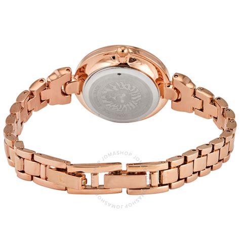 Anne Klein Mother Of Pearl Crystal Dial Rose Gold Tone Ladies Watch Ak