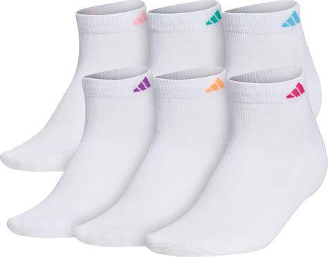 Adidas Calcetines Deportivos De Corte Bajo Para Mujer Pares Blanco