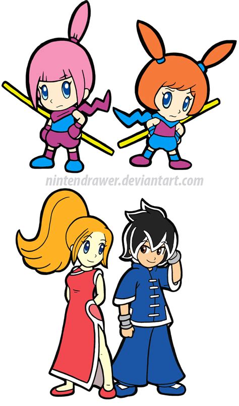 Kat And Ana With Mona And Young Cricket Warioware Know Your Meme