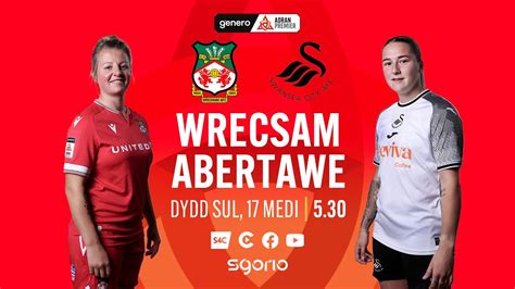 Y G M Lawn Wrecsam Abertawe Adran Premier Genero Sylwebaeth