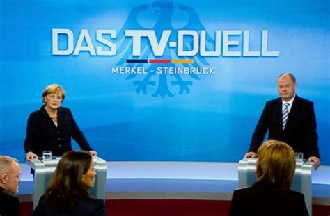 Tv Duell Mehr Als Millionen Schauen Angela Merkel Und Peer