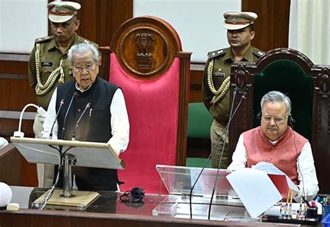 Budget Session Of Cg Assembly Live विधानसभा का बजट सत्र राज्‍यपाल ने कहा सीजी को नक्सल मुक्त