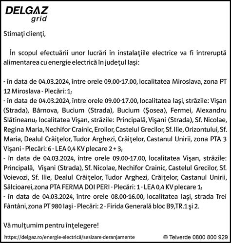 NewsPascani Pașcani Târgu Frumos Iași Anunț Delgaz Grid 29