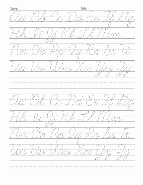 Cursive Alphabet Worksheets Pdf Luxury Cursive Alphabet Tracing