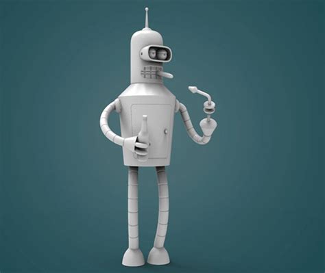 Bender Futurama 3d Model Stl Digital Download Etsy