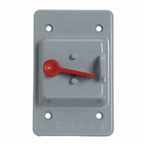 Carlon E98tscn Toggle Switch Waterproof Cover Gray Capital Electric