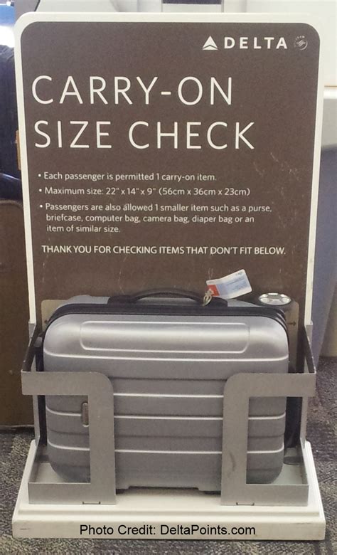 What is the "real" Delta carry-on Size Check maximum size? Here are the ...