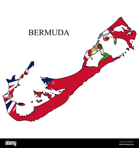 Bermuda Map Vector Illustration Global Economy Famous Country North