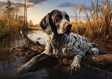 Premium Photo | A German Shorthaired Pointer retrieving a fallen duck ...