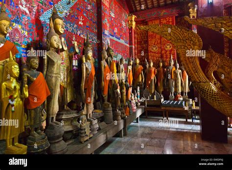 Ancient BUDDHA STATUES Inside WAT XIENG THONG Temple Of The Golden