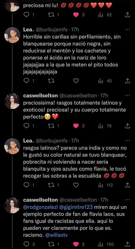 Caswellselton On Twitter Racismo De Fans De Flavia Laos Parte