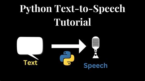 Convert Text To Speech With Python Python Text To Speech Tutorial