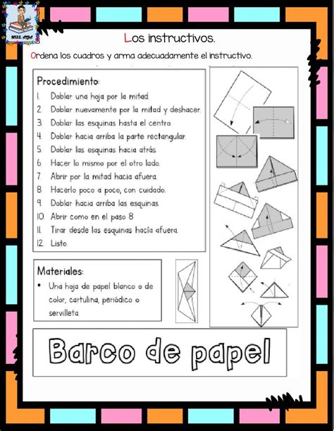 LOS INSTRUCTIVOS Worksheet Texto Instructivo Ejemplo Texto