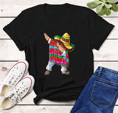 Dabbing Mexican Poncho Cinco De Mayo Men Sombrero Funny Dab Etsy