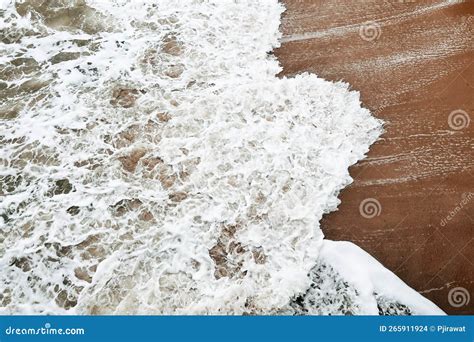 Grandes Ondas Do Mar Durante Uma Tempestade Tempestade No Mar Alerta