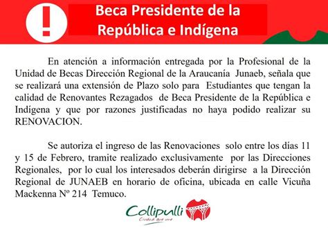 Atención Importante Información Referente A Beca Presidente De La