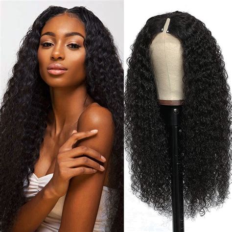 Pelucas De Cabello Humano Para Mujeres Negras Pelo Largo Rizado Con