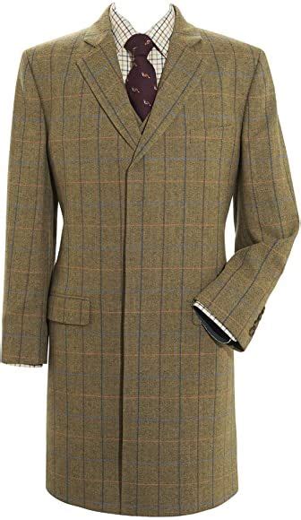 Samuel Windsor Mens 100 Wool Tweed Long Coat Overcoat Men Wool