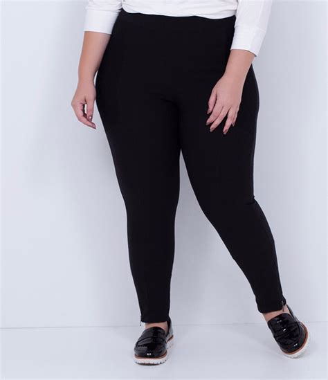 Calça Legging Plus Size Cintura Alta Suplex Tamanhos Grandes R 39 99