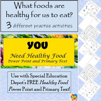 Healthy Food Fun Activities For VAAP VESOL S 8 12 And SOL LS 4 A B