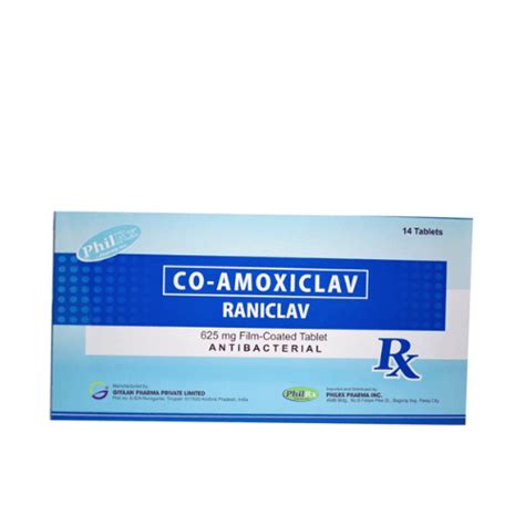 RANICLAV Co Amoxiclav 625mg Film Coated Tablet 1 S Price In The